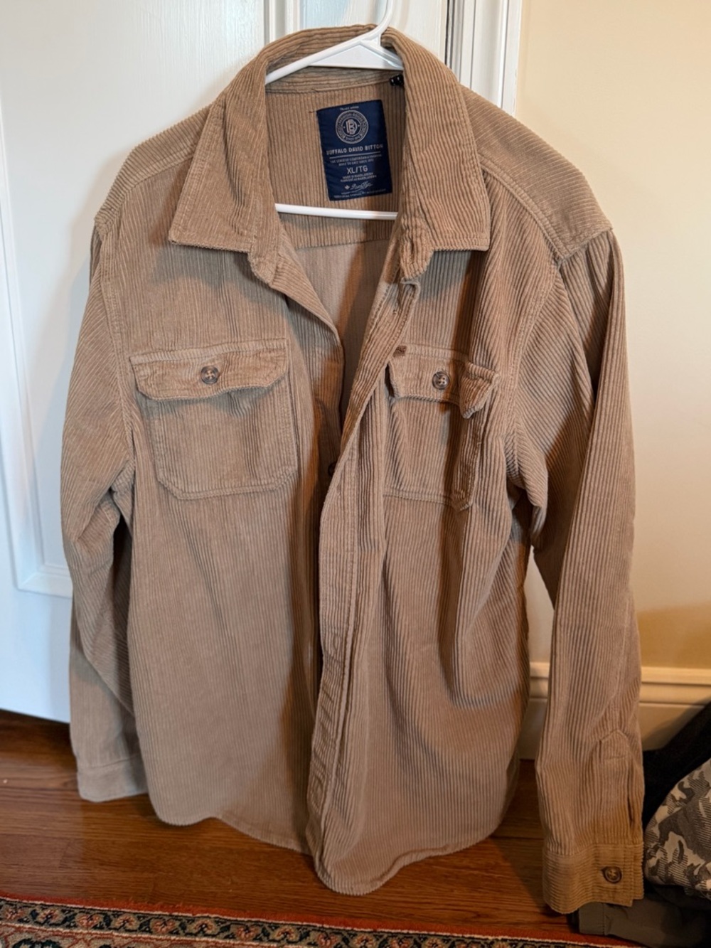 Buffalo David Bitton Men's Corduroy Shirt Jacket in Tan
